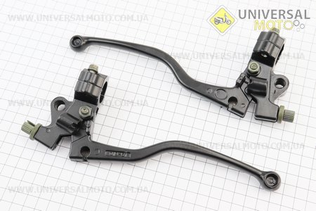 Важіль гальма, зчеплення з кріпленням комплект 2шт (чорні). Китай (Запчастини  на мотоцикл ІЖ / UM3421-V15)