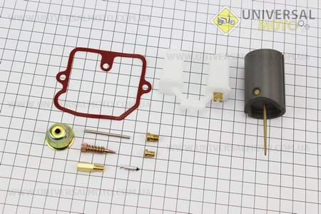 Ремонтний комплект карбюратора К68І Планета, 8 деталей + поплавок. Китай (Запчастини  на мотоцикл ІЖ / UM3421-V63)