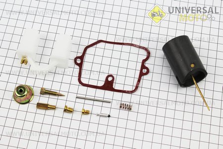 Ремонтний комплект карбюратора К68І Планета, 8 деталей + поплавок. Китай (Запчастини  на мотоцикл ІЖ / UM3421-V63)