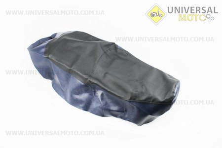 Чехол сиденья Юпитер-5, Планета-5 (эластичный, прочный материал) черный/синий. Украина (Мотоцикл ИЖ / UM3423-V11)