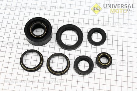 Сальники, комплект 7 штук Планета. Россия (Мотоцикл ИЖ / UM3423-V45)