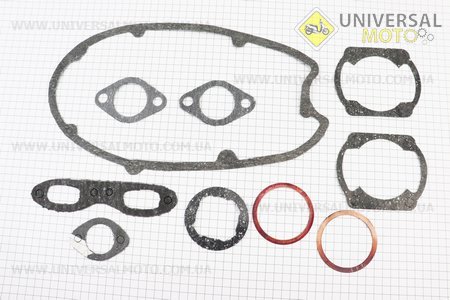 Прокладки двигуна Юпітер-5, комплект 10 деталей, (пароніт, мідь). Украина (Запчастинина мотоцикл ІЖ / UM3424-V34)