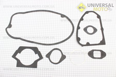 Прокладки двигуна Планета, комплект 7 деталей, (папір, алюміній). Украина (Запчастини  на мотоцикл ІЖ / UM3424-V35)