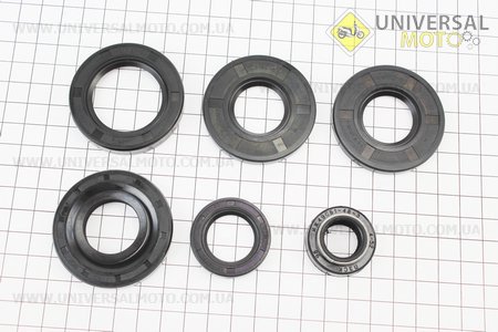 Сальники комплект 6шт (34x52x9, 25x52x6-2шт, 26x52x8/10, 22x35x7, 17x30x7,5/10,5) Юпитер. Китай (Запчастини  на мотоцикл ІЖ / UM3424-V45)