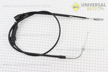 Трос газу подвійний під один карбюратор PZ з прискорювачем (трос 124 / 131см; кожух 110 / 114см). DDL (Запчастини  на мотоцикл ІЖ / UM3424-V76)