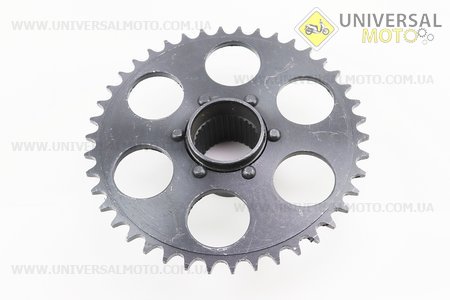 Зірка задня 520-42T зі ступицею (неправильний модуль зуба зірки, ланцюг не сідає на зірку, див. фото). Китай (Запчастини  на мотоцикл ІЖ / UM3424-V81)