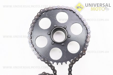 Зірка задня 520-42T зі ступицею (неправильний модуль зуба зірки, ланцюг не сідає на зірку, див. фото). Китай (Запчастини  на мотоцикл ІЖ / UM3424-V81)