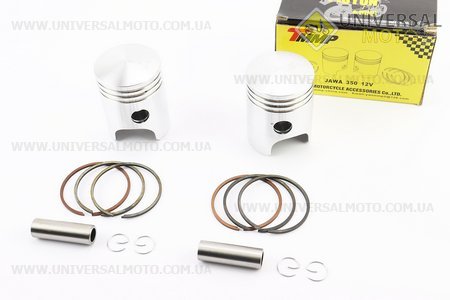 Поршень, кільця, палець комплект 2шт 12V 1р. 58,25мм. TMMP (Запчастини на мотоцикл Ява / UM3430-V53)