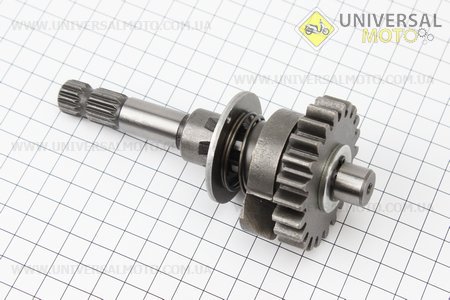 Вал заводний + храповик в зборі. Китай (Запчастини на мотоцикл Муравей / UM3440-V49)