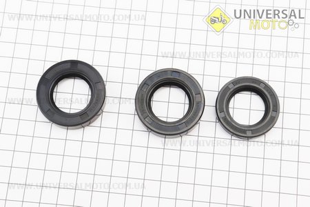 Сальники комплект 3шт (24х38,2х7, 25х42х10-2шт), редуктору (нового зразку). Китай (Запчастини на мотоцикл Муравей / UM3440-V78)