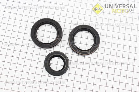 Сальники комплект 3шт (24х38,2х7, 33,4х49,4х8,5-2шт), редуктору (старого зразку). Китай (Запчастини на мотоцикл Муравей / UM3440-V81)