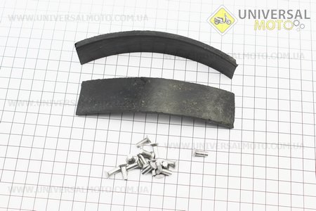 Гальмівні накладки комплект 2шт з заклепками. Китай (Запчастини на мотоцикл Муравей / UM3441-V07)