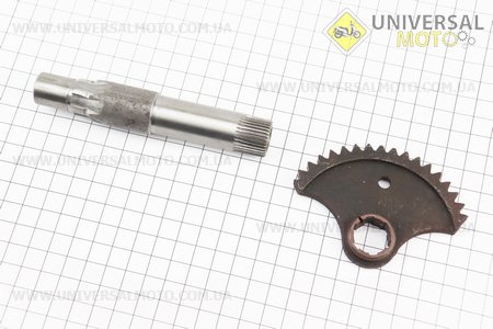 Вал заводной + сектор. Китай (Мотоцикл Восход / UM3450-V07)