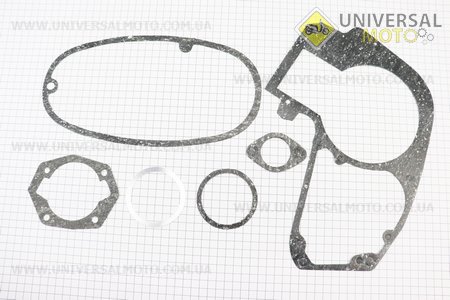 Прокладки двигуна, комплект 6 деталей, (пароніт, алюміній). Украина (Запчастини на мотоцикл Восход / UM3450-V50)