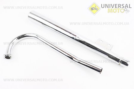 Глушник з коліном. Китай (Запчастини на мопед Карпаты, Верховина / UM3460-V15)