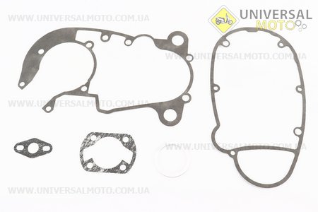 Прокладки двигуна Карпати, комплект 5 деталей, (папір, алюміній). Украина (Запчастини на мопед Карпаты, Верховина / UM3461-V34)