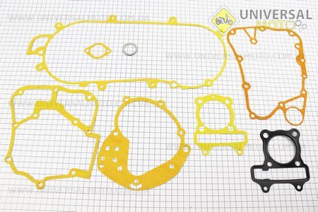 Прокладка двигуна Honda WH 125см.куб.-52,4мм, комплект 8 деталей (метал). Китай (Запчастини до японського скутера / UM3470-V57)