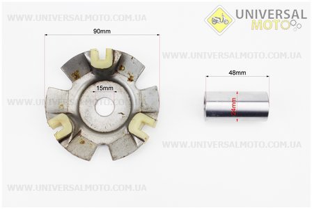 Варіатор передній комплект Honda WH125 / 150 + втулка, крильчатка. HAORUN (Запчастини до японського скутера / UM3470-V81)