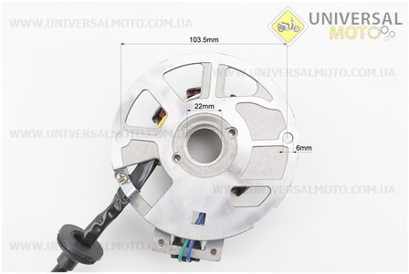 Статор магнето (генератора) Yamaha BWS 100 (7 котушок роз'єм "мама / мама 4 + 3"). Китай (Запчастини до японського скутера / UM3470-V94)