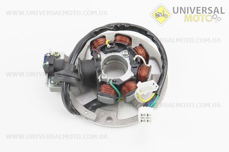 Статор магнето (генератора) Yamaha BWS 100 (7 котушок роз'єм "мама / мама 4 + 3"). Китай (Запчастини до японського скутера / UM3470-V94)