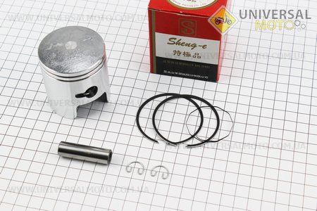 Поршневий комплект (поршень, кільця, палець) Suzuki AD100/110 52,5мм +0,75 (палець 12мм) червона коробка. SEE (Запчастини до японського скутера / UM3471-V54)
