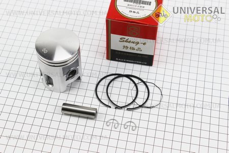Поршневий комплект (поршень, кільця, палець) Yamaha AXIS-90 50мм +0,50 (палець 12мм) червона коробка. SEE (Запчастини до японського скутера / UM3471-V61)