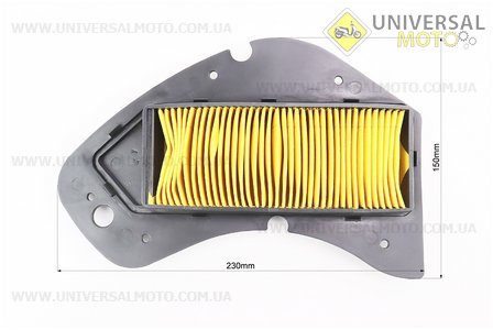 Фільтр-елемент повітряний (пластик) "картон" Yamaha BWS100. Китай (Запчастини до японського скутера / UM3472-V17)