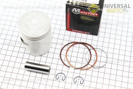 Поршневий комплект (поршень, кільця, палець) Suzuki AD110 52,5мм STD (палець 14мм) Тайвань. Mototech (Запчастини до японського скутера / UM3475-V09)