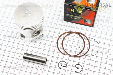 Поршневий комплект (поршень, кільця, палець) Yamaha BWS100 52мм STD (палець 14мм). DHOK (Запчастини до японського скутера / UM3476-V33)