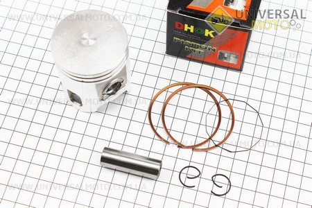 Поршневий комплект (поршень, кільця, палець) Yamaha BWS100 52мм +0,50 (палець 14мм). DHOK (Запчастини до японського скутера / UM3476-V35)