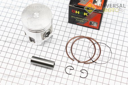 Поршень комплект Yamaha BWS100 52мм +0,75 (палець 14мм). DHOK (Запчастини на скутер Yamaha BWS / UM3476-V36)