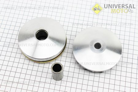 Варіатор передній комплект Suzuki AD 50 + втулка, крильчатка - алюміній. Китай (Запчастини до японського скутера / UM3477-V66)