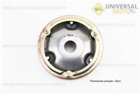 Варіатор передній комплект Suzuki AD 50 + втулка, крильчатка - алюміній. Китай (Запчастини до японського скутера / UM3477-V66)