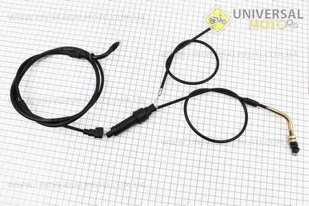 Трос газу Honda LEAD-90 (трос 202; 186см; кожух 192; 176см). TMMP (Запчастини на скутер Honda LEAD / UM3478-V46)