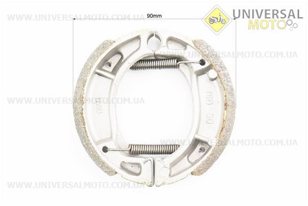 Гальмівні колодки барабан Honda DIO 50 (пружини під кутом), D=90мм. TMMP (Запчастини до японского скутера / UM3479-V36)