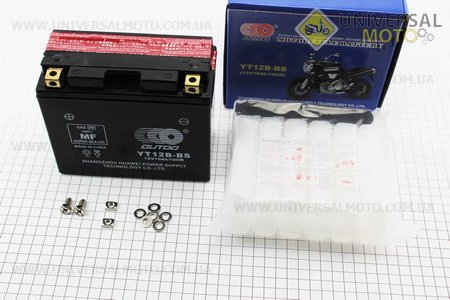 Акумулятор 10Аh YT12B-BS кислотний (L150 * W70 * H130 мм), 2021. OUTDO (Акумулятор / UM3481-V35)