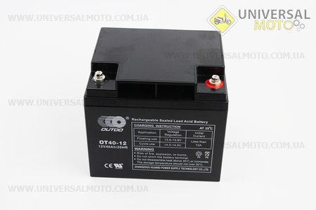 Акумулятор 12V40Ah OT40-12 кислотний (L196*W166*H184мм) для ДБЖ, іграшок та ін.. OUTDO (Акумулятор / UM3481-V67)