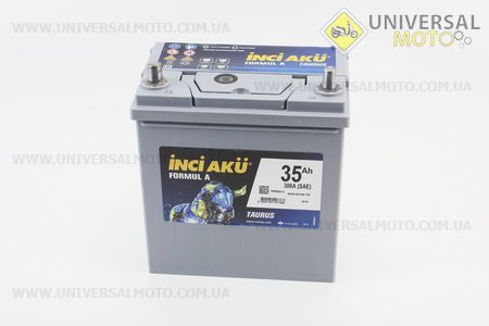 Акумулятор 12V35Ah INCI AKU Asia NS40 300A KSK L+ кислотний (L197*W129*H205/224мм), Туреччина. Formula (Акумулятор / UM3481-V71)