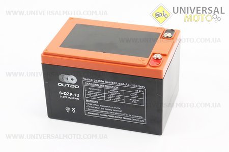 Акумулятор 6DZF13 - 12V13Ah (L150 * W101 * H99мм) для ДБЖ, іграшок та ін, 2021. OUTDO (Акумулятор / UM3481-V78)