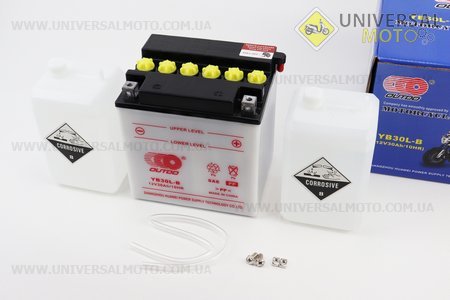 Акумулятор 30Ah YB30L-B кислотний (L168*W132*H176мм). OUTDO (Акумулятор / UM3481-V87)