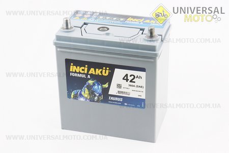 Акумулятор 12V42Ah INCI AKU Asia NS40 360A KSK L+ кислотний (L187*W127*H200/220мм), Туреччина. Formula (Акумулятор / UM3482-V31)