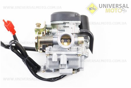 Карбюратор у зборі (пласт. кришка) 80см.куб.. FENGRI (Запчастини до 4Т скутера / UM3490-V28)