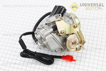 Карбюратор у зборі (металева кришка). Scorpion (Запчастини до 4Т скутера / UM3490-V56)