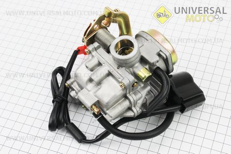 Карбюратор у зборі (металева кришка). Scorpion (Запчастини до 4Т скутера / UM3490-V56)