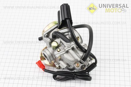 Карбюратор у зборі (металева кришка). Scorpion (Запчастини до 4Т скутера / UM3490-V56)