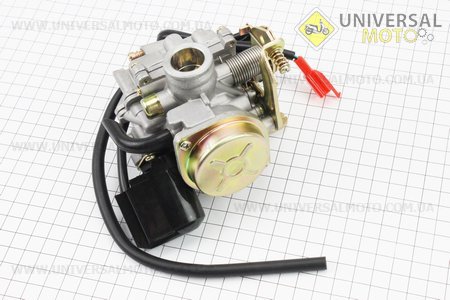 Карбюратор у зборі (металева кришка). Scorpion (Запчастини до 4Т скутера / UM3490-V56)