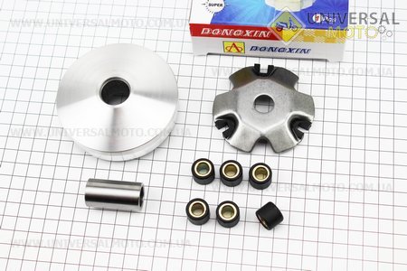 Варіатор передній + втулка комплект. DONGXIN (Запчастини до 4Т скутера / UM3490-V92)