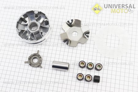 Варіатор передній з втулкою та крильчаткою комплект. DONGXIN (Запчастини до 4Т скутера / UM3490-V96)