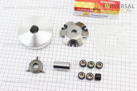 Варіатор передній з втулкою та крильчаткою комплект. DONGXIN (Запчастини до 4Т скутера / UM3490-V96)