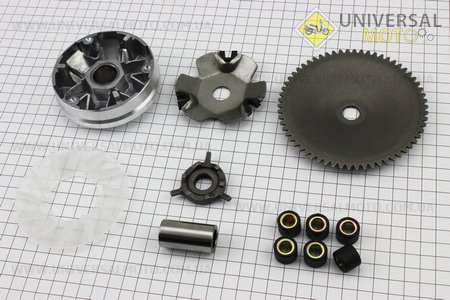 Варіатор передній повний комплект. DONGXIN (Запчастини до 4Т скутера / UM3490-V97)